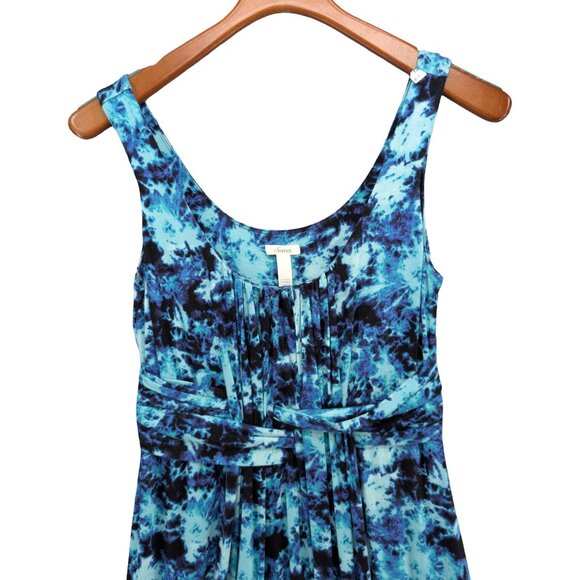 Soma Tie Dye Maxi Dress Aqua Navy Black Sleeveless Stretch Pullover Size S - Picture 3 of 9